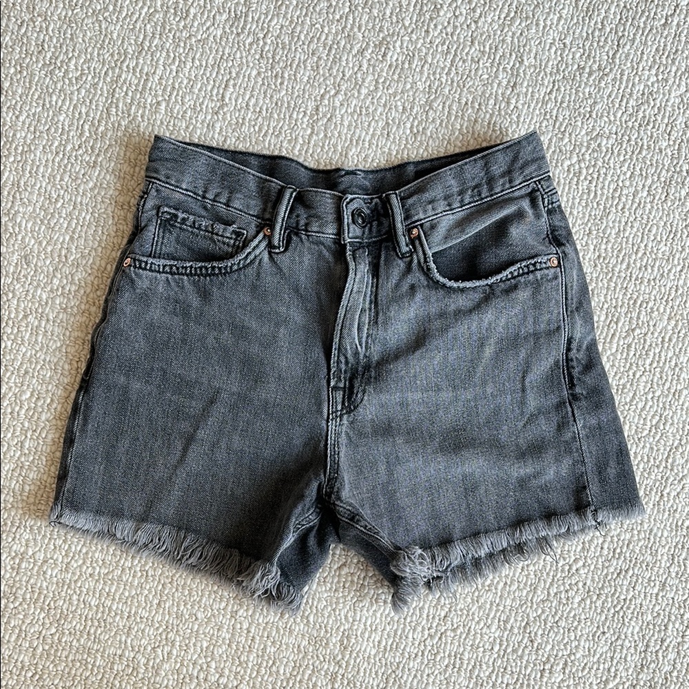 All Saints Charcoal Jean Shorts